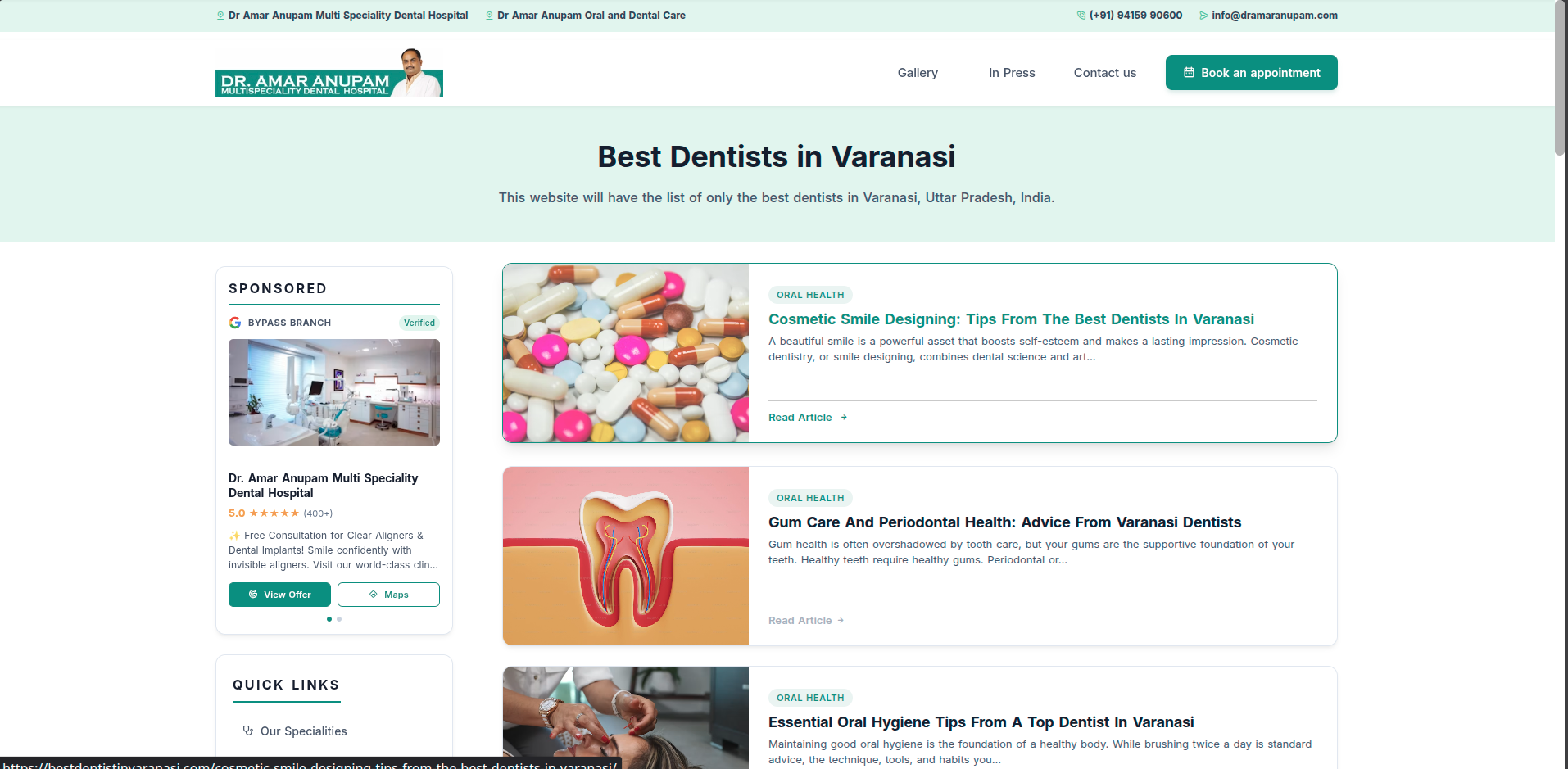 Best Dentist in Varanasi