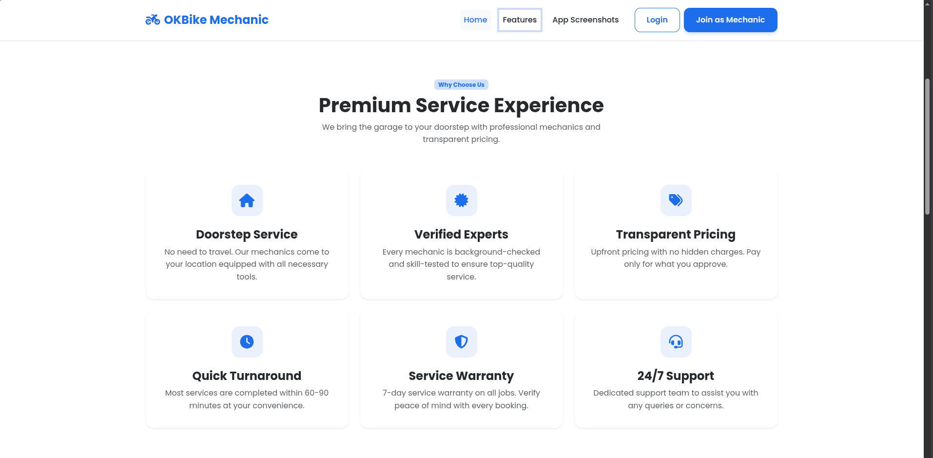OkBike Mechanic Portal